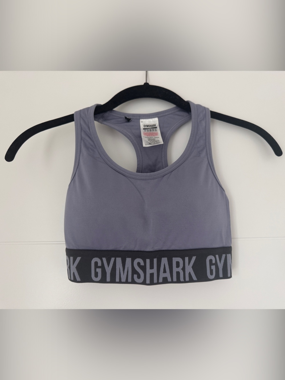 Gymshark Lavender Racerback Sports Bra with Logo Band